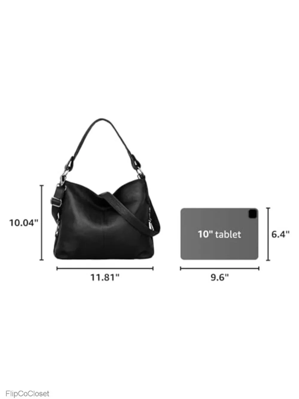 Genuine Leather Hobo Shoulder Bag Convertible Crossbody Purse